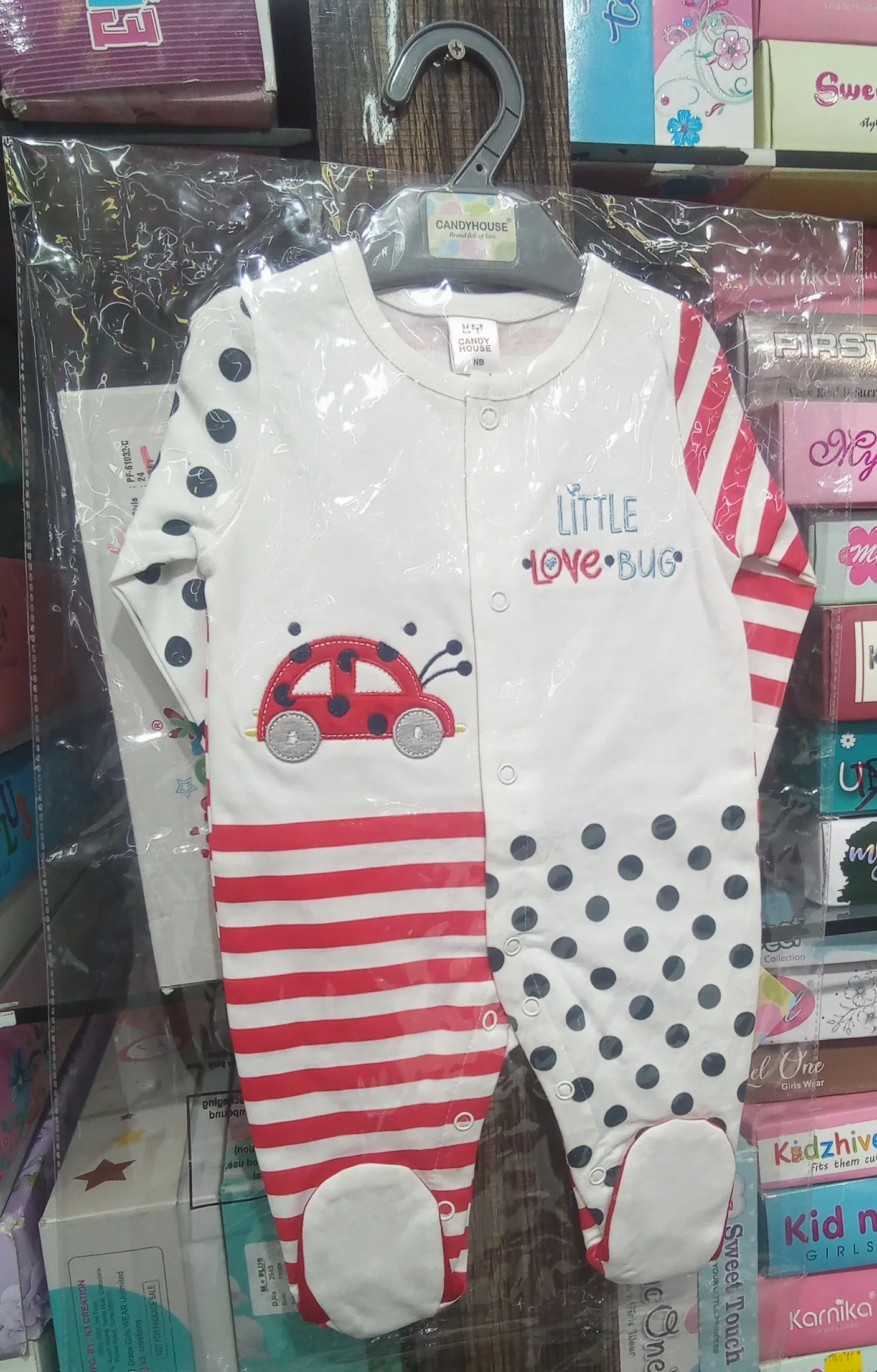 CandyHouse Little Love-Bug Baby Romper view 2