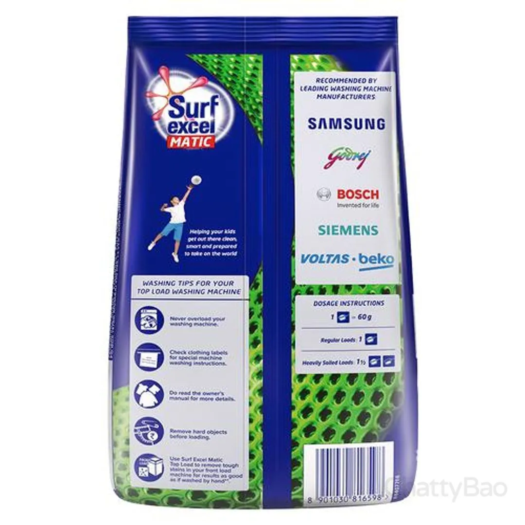 Surf Excel Matic Detergent Powder Top Load 1 Kg view 2