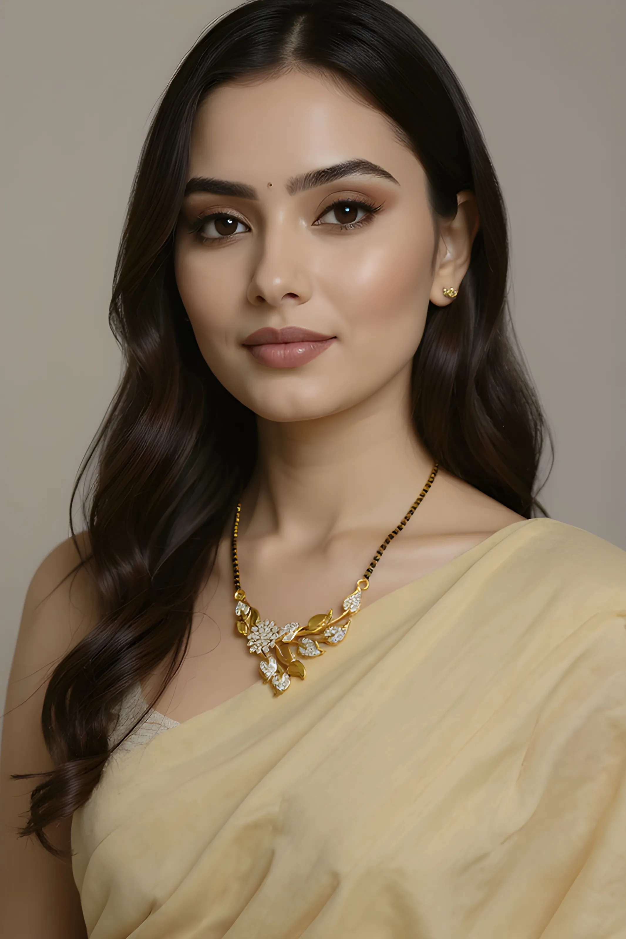 Gold Necklace with Diamond Pendant view 2