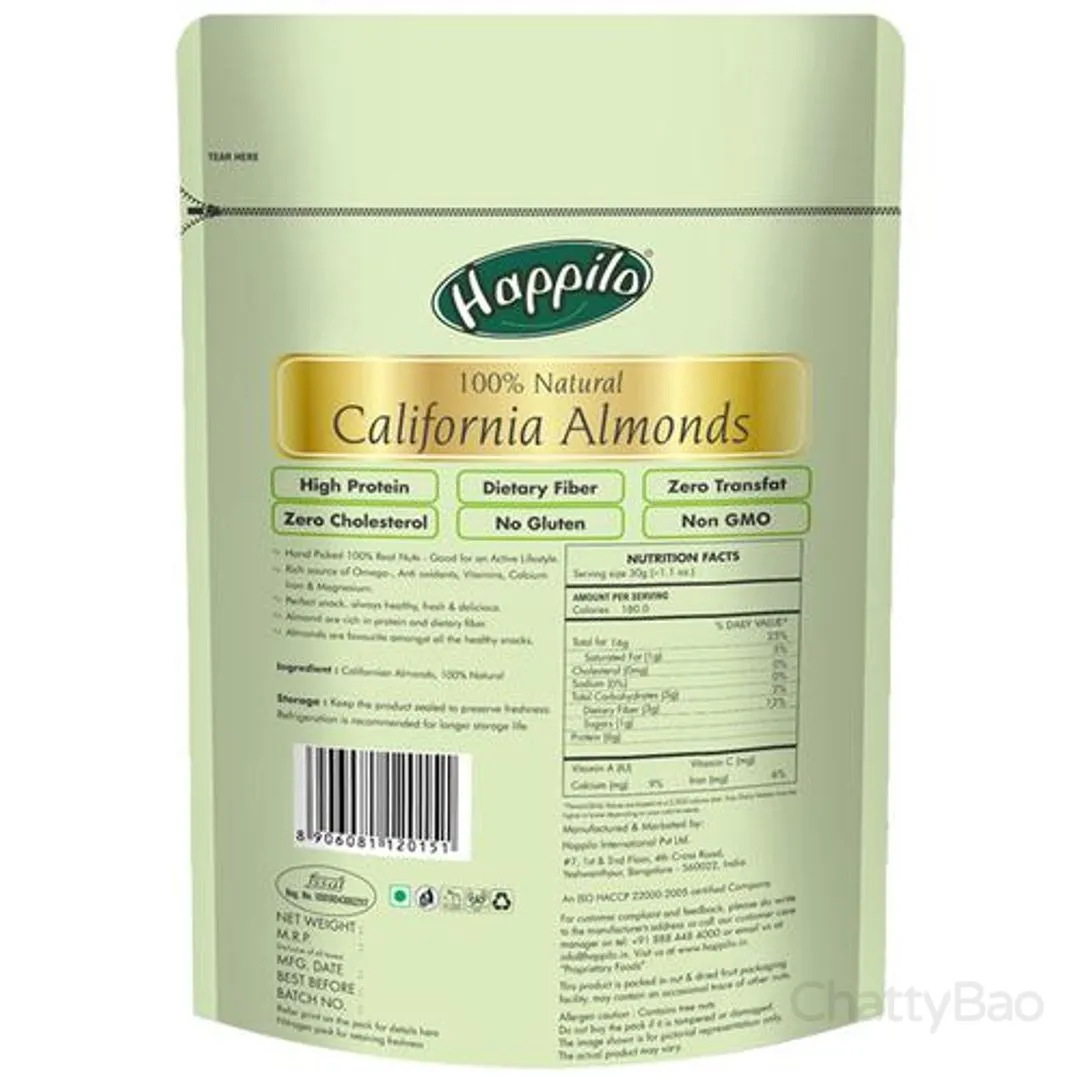 Happilo California Almonds 200 g view 2