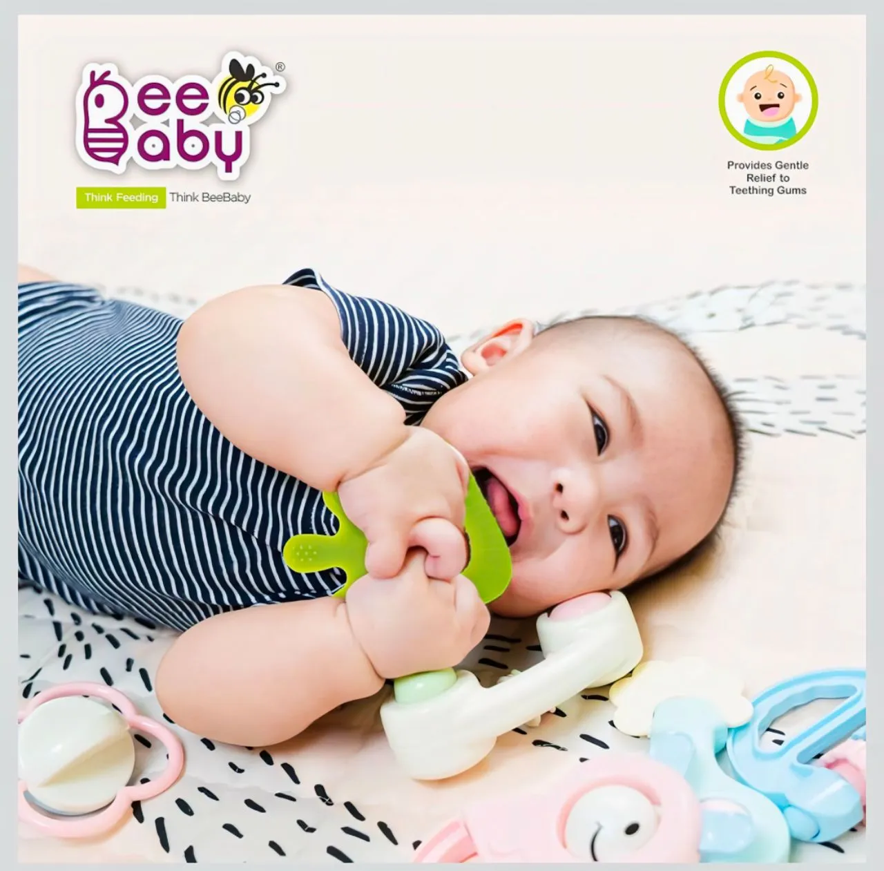 Baby Teether Finger Green view 4