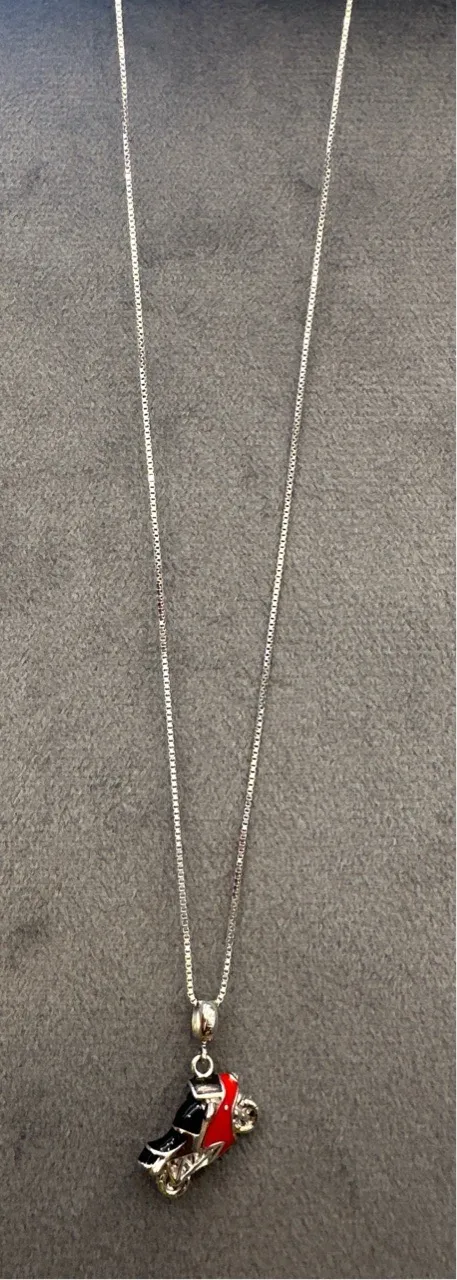 Sports Bike Pendant Necklace view 2