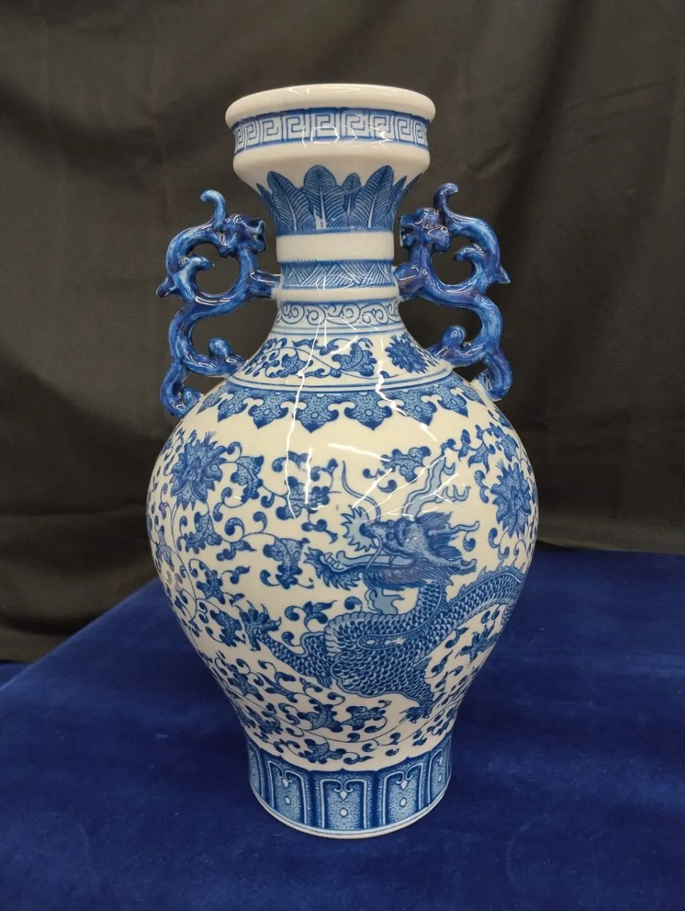 Blue and White Porcelain Vase view 6