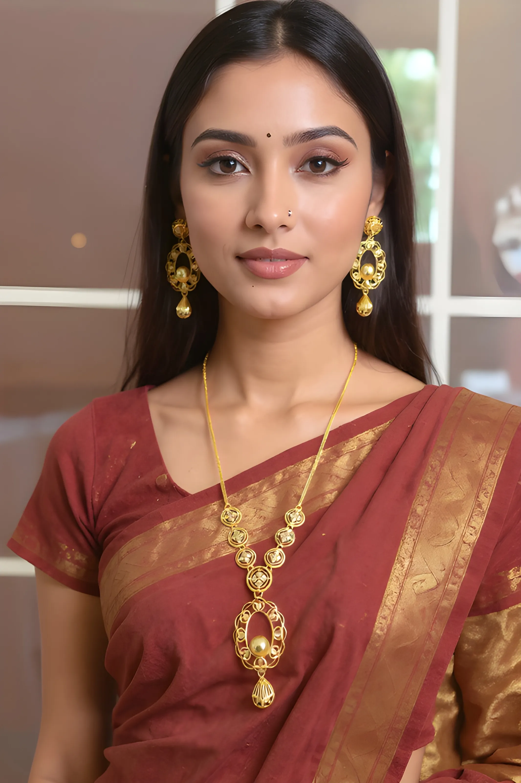 Gold  Pandent Set view 2