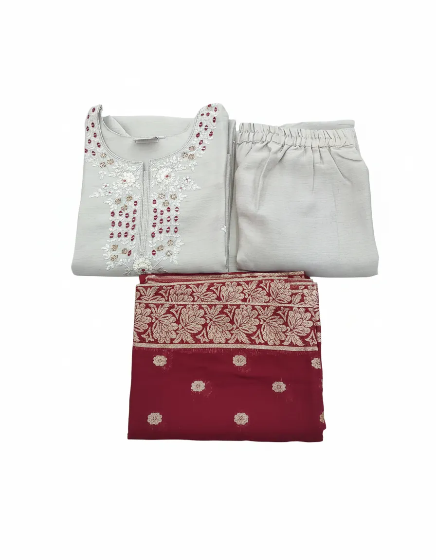 Embroidered Kurti and Palazzo Set view 2