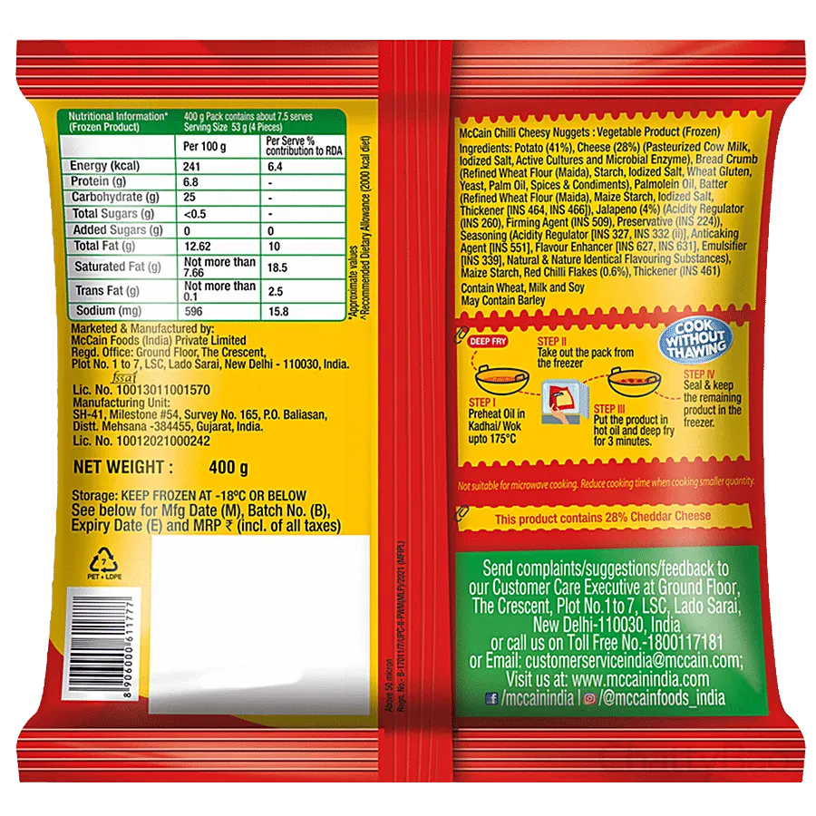 McCain Chilli Cheesy Nuggets 400 g view 2