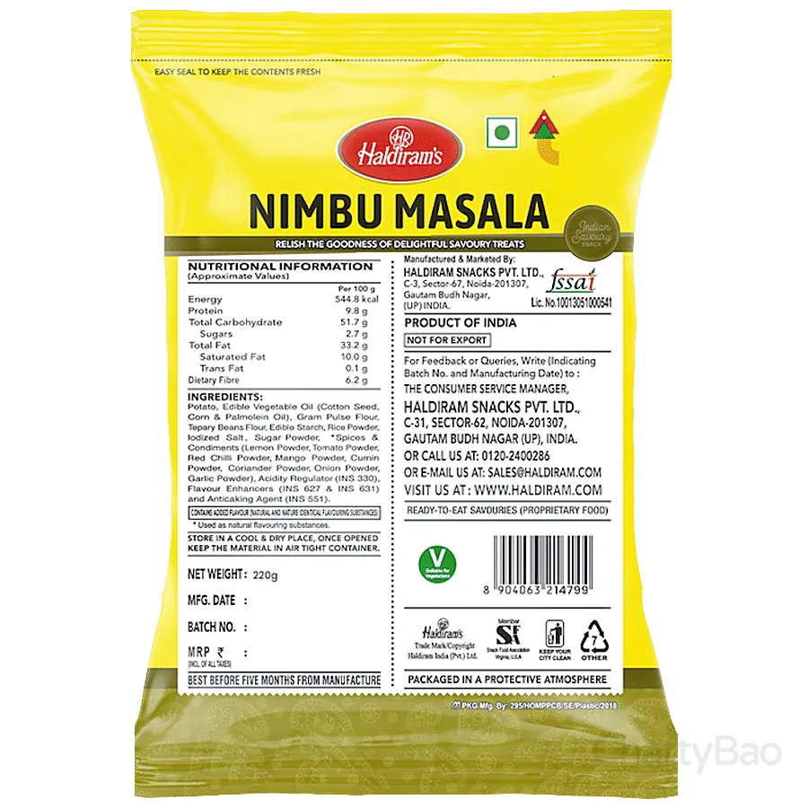 Haldirams Nimbu Masala 200 g view 2