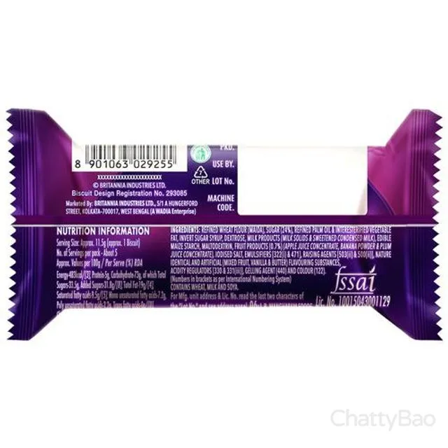Britannia Treat Jim Jam Cream Biscuits Rs 10 view 2