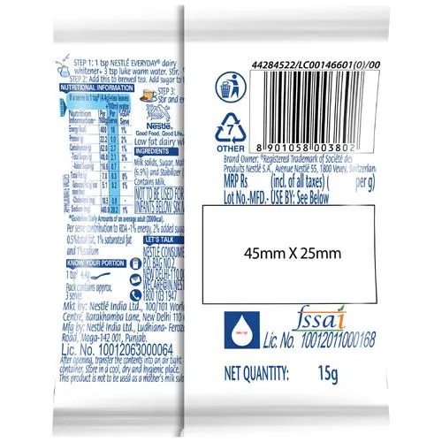 Nestle Everyday Dairy Whitener 15 g view 2