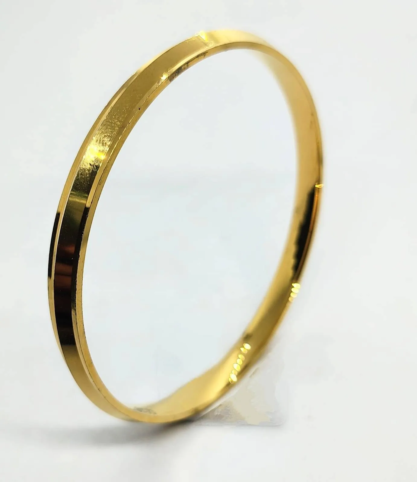 Gold Polished Silver Kada (AVKD-62) view 2