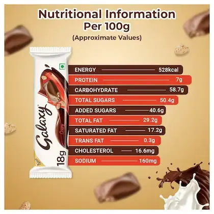 Galaxy Crispy Smooth Milk Chocolate Bar 18 g view 3
