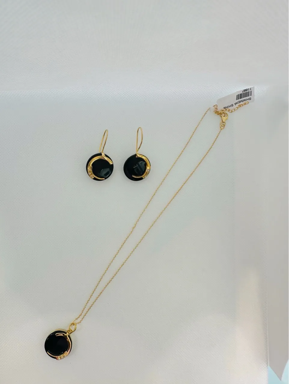 Shimmer & Shine Black Onyx Pendant Set view 2