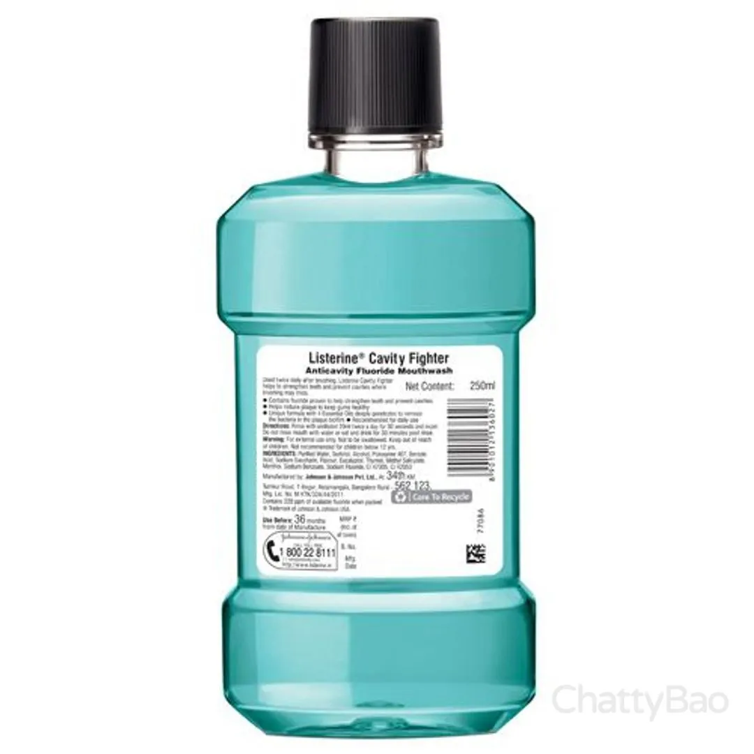 Listerine Cavity Fighter Mouthwash 250 ml view 3