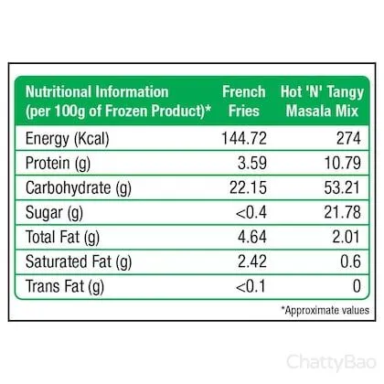 McCain Crazy Fries Masala Mix Hot 'n' Tangy 400 g view 3