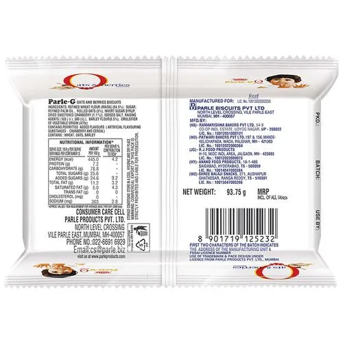 Parle-G Oats & Berries Biscuits 93.75 g view 2