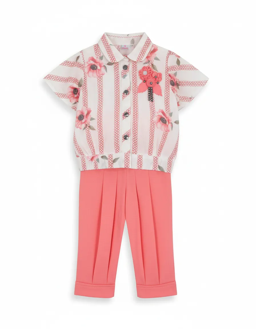 Girls Shirt and Pants Set view 2