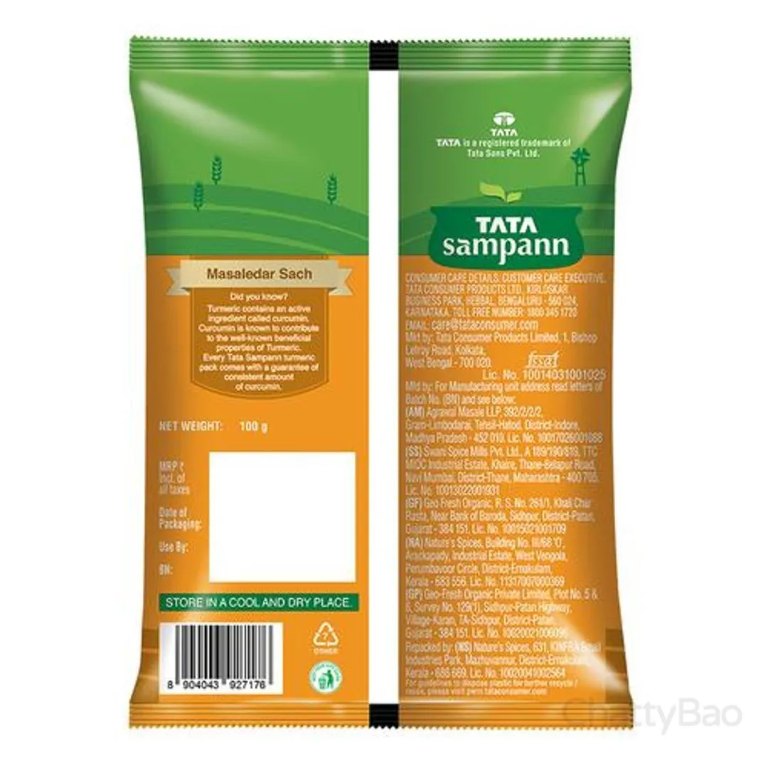 Tata Sampann Turmeric Powder/Haldi 100 g view 2