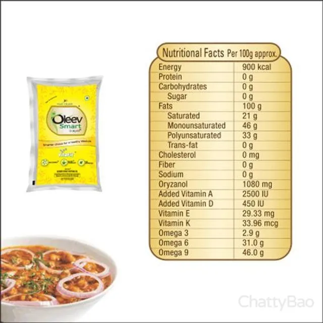 Oleev Smart Multisource Edible Oil Pouch 1 L view 3