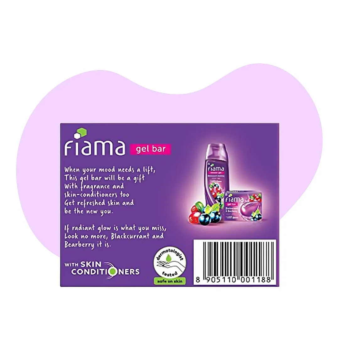 Fiama Blackcurrant & Bearberry Gel Bar (Pack of 3 x 125 g each) view 2