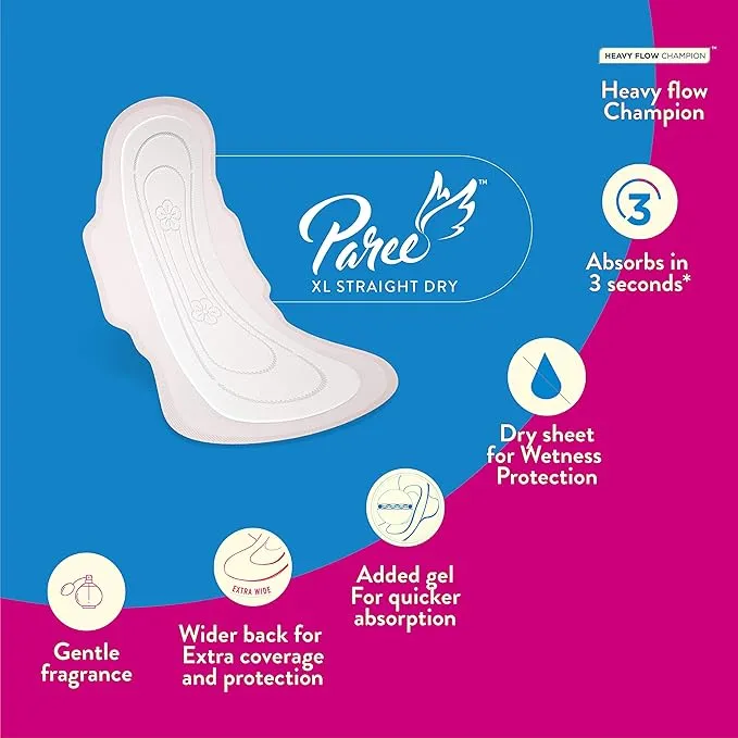 Paree Dry Feel Sanitary Pads XL 6 Pieces view 3