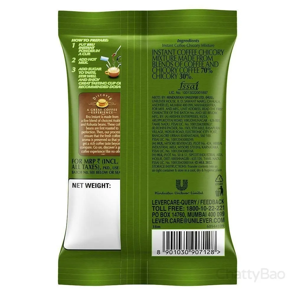 Bru Instant Coffee Pouch 50 g view 2
