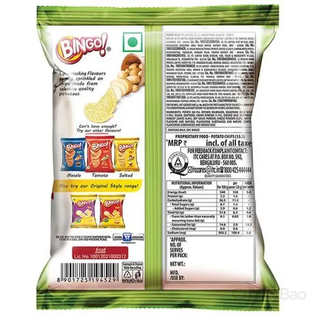 Bingo Potato Chips - Cream & Onion 25 g view 2