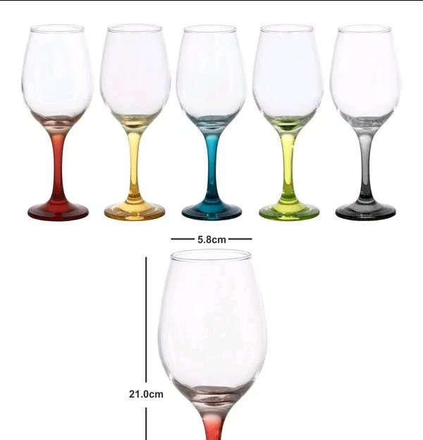 Splash Colour Stemglass Set, 385ml, 6 Pcs view 2