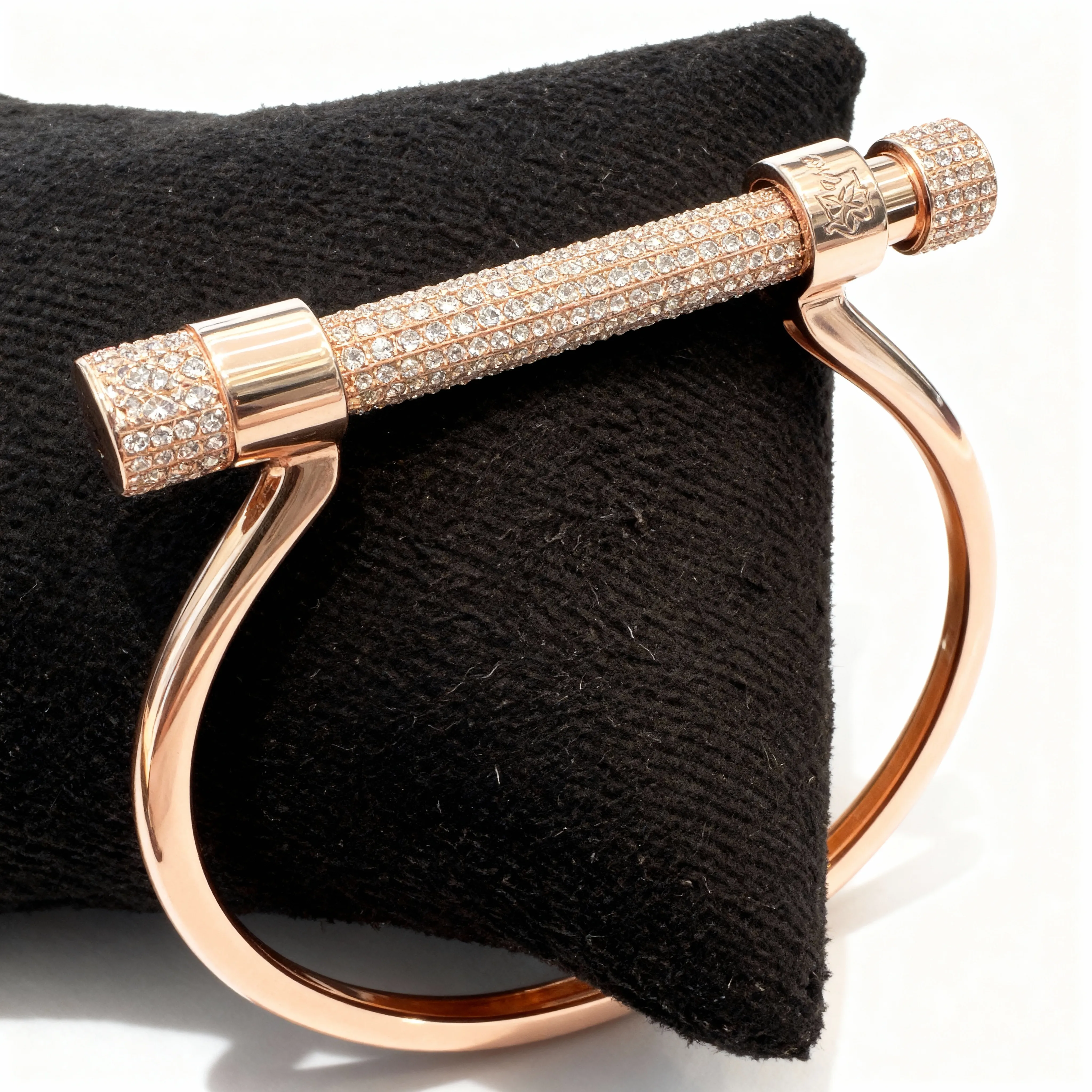 Rose Gold Pave Bracelet view 2