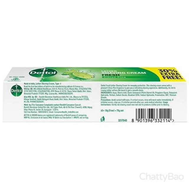 Dettol Shaving Cream 78 g view 2
