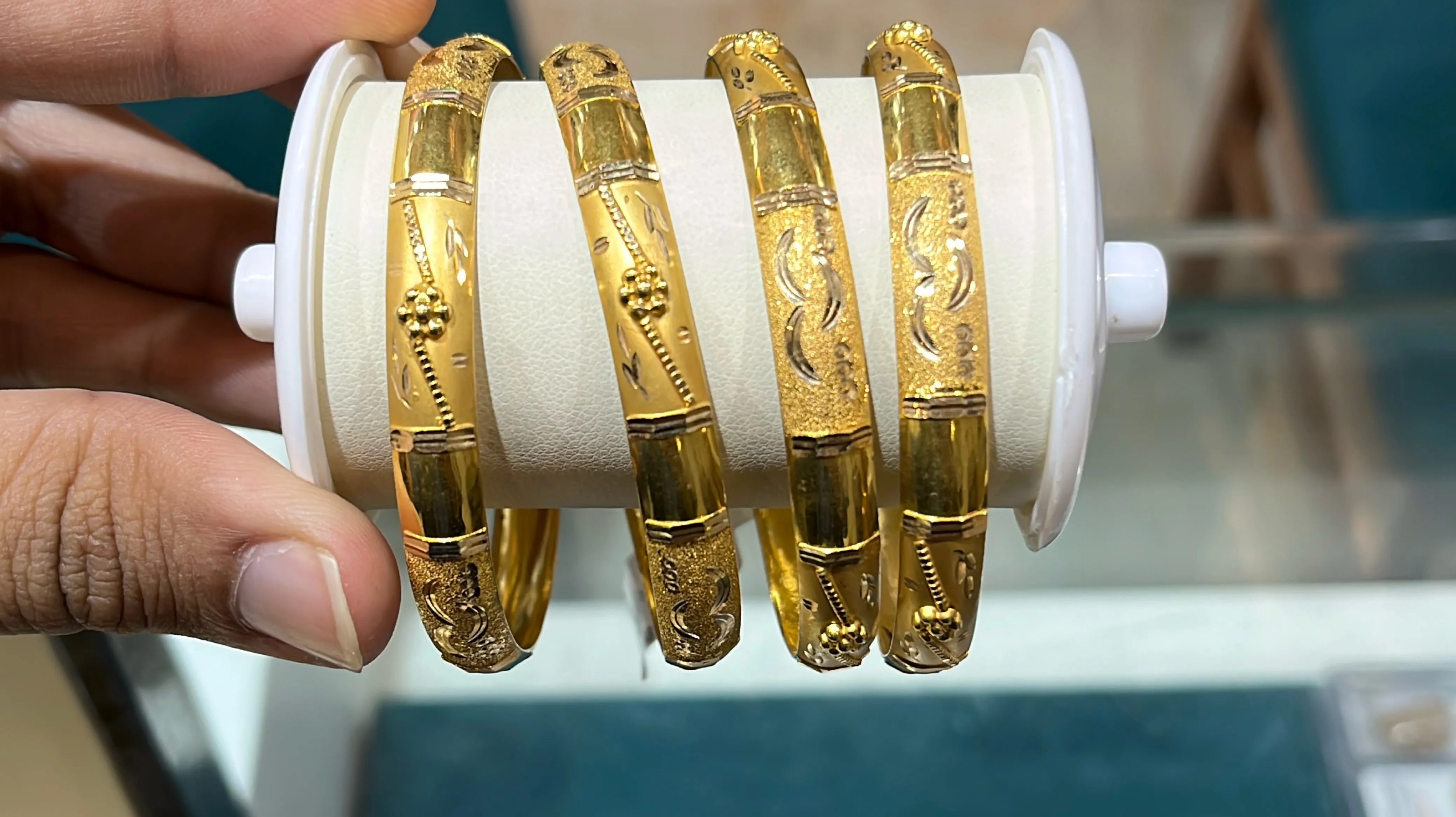 Gold Bangles 18caret view 3
