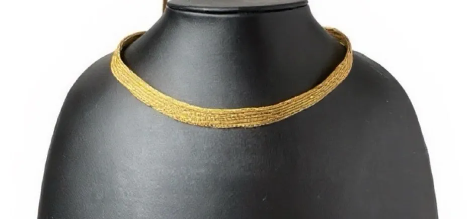 Gold Mesh Choker Necklace