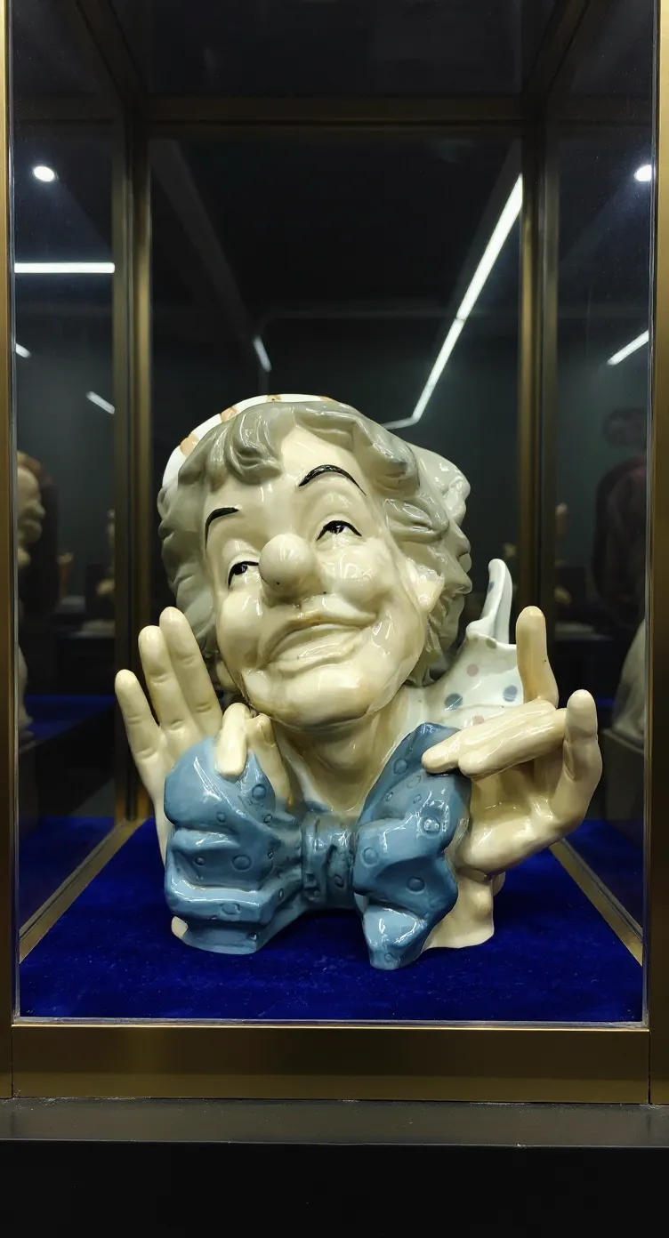 Ceramic Laughing Man Figurine view 5