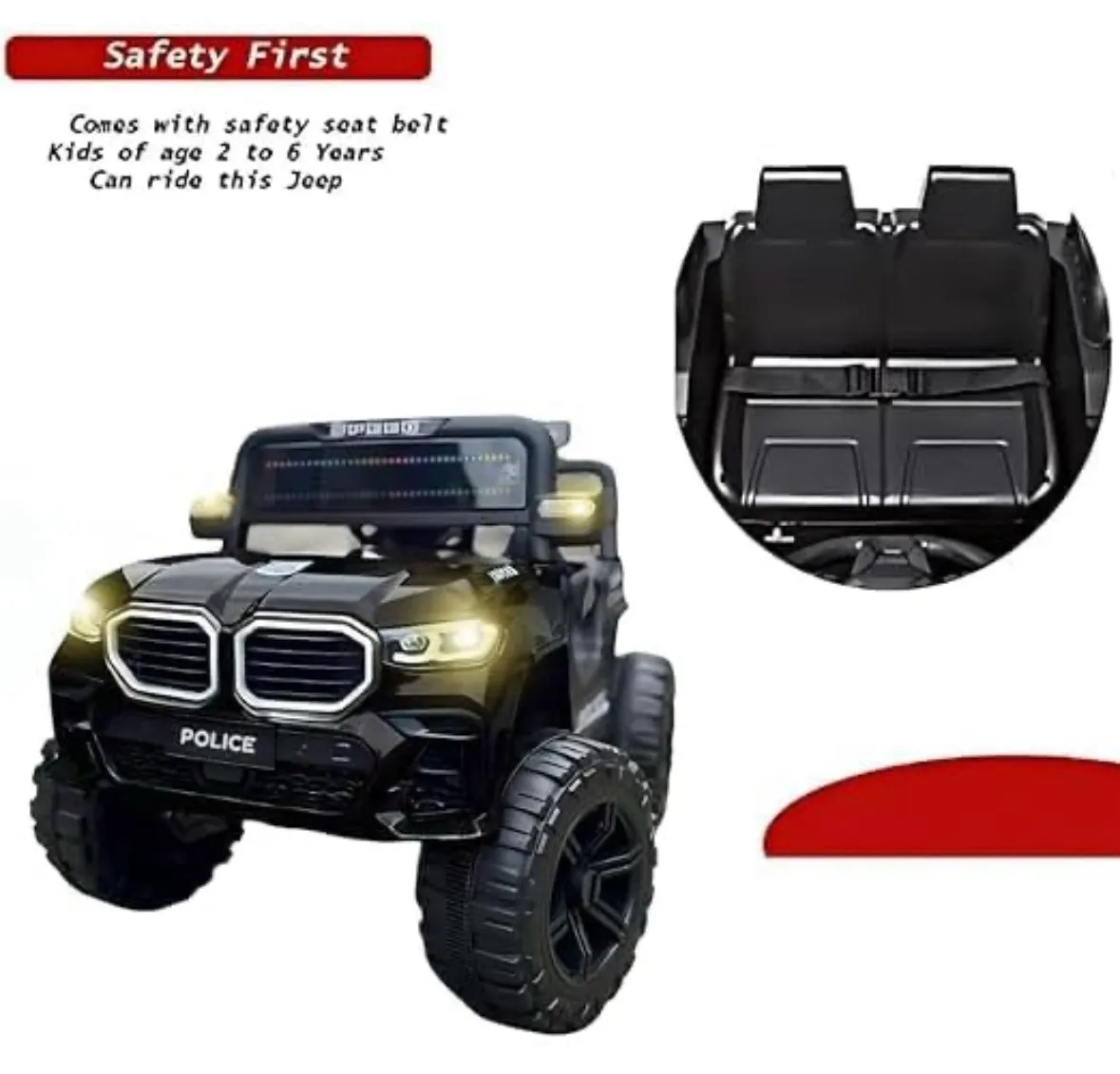 Ride-On Jeep Black For Kids view 4