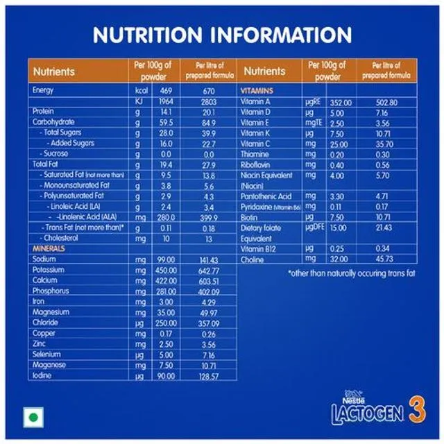 Nestle Lactogen 3 Follow-Up 12 to 18 Months Formula Powder 400 g view 3
