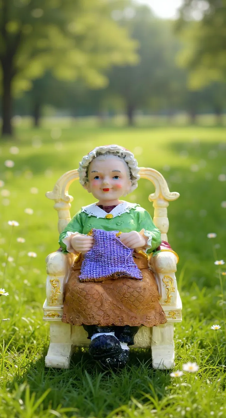 Porcelain Elderly Couple Figurines view 7