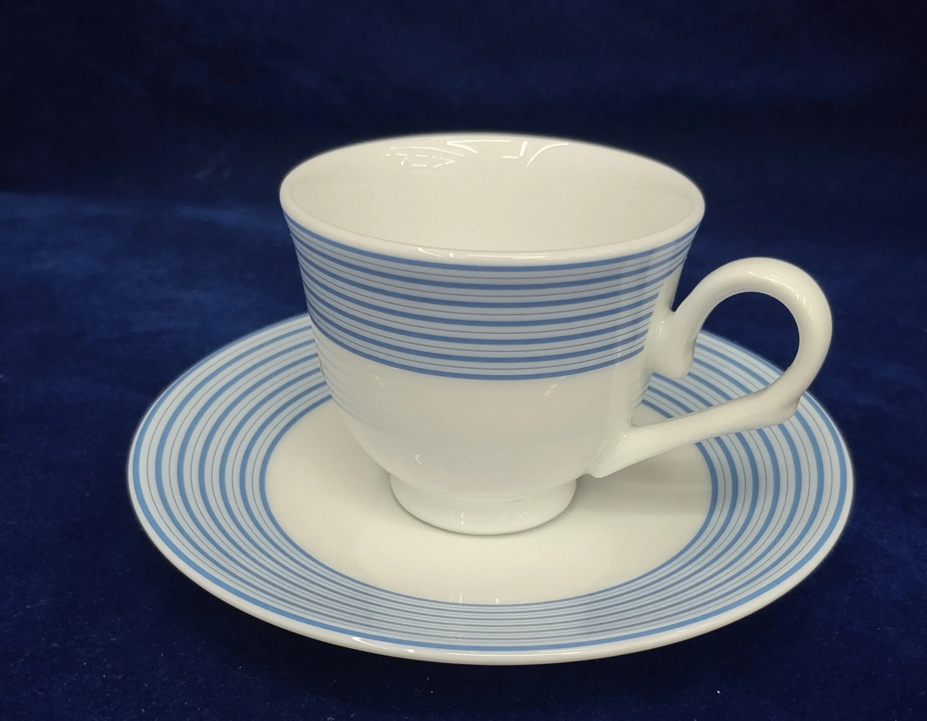 Striped Cup and Saucer view 2