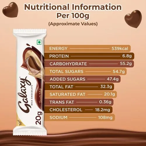 Galaxy Smooth Milk Chocolate Bar 20 g view 3