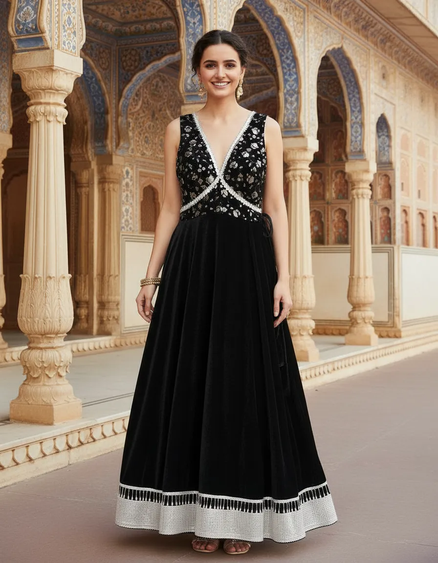 Embroidered Evening Gown view 6