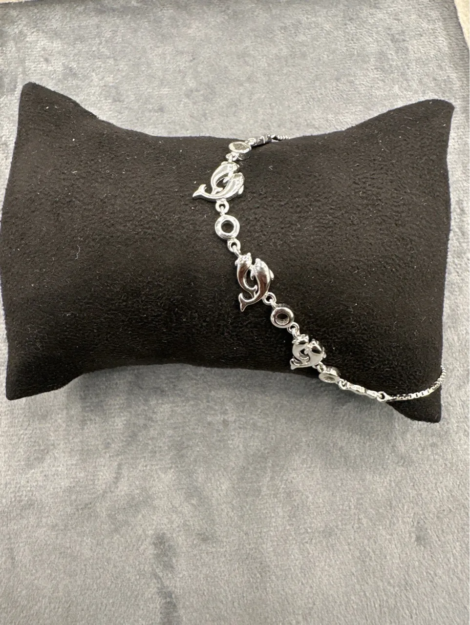 Silver Dolphins Charm Bracelet view 2