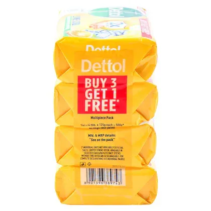 Dettol Lime Cool Bathing Soap Bar (Pack of 4 x 125 g each) view 3