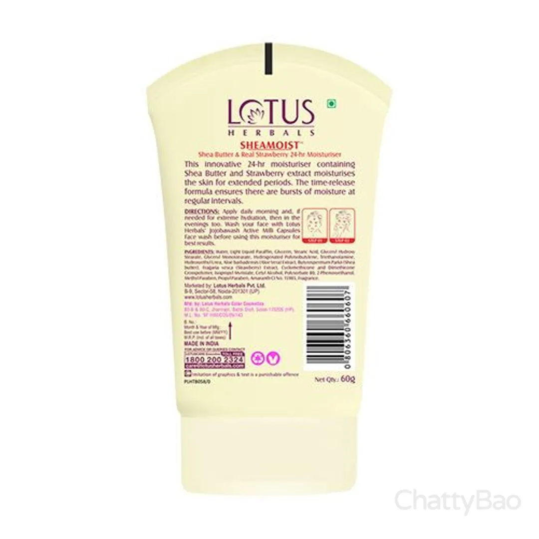 Lotus Herbals Sheamoist 24 Hrs Moisturiser 60 g view 2