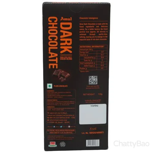 Amul Dark Chocolate 150 g view 2