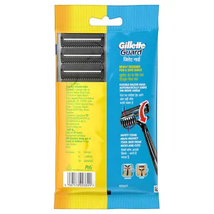 Gillette Guard Razor With Platinum Coated Blades 1 Piece view 2
