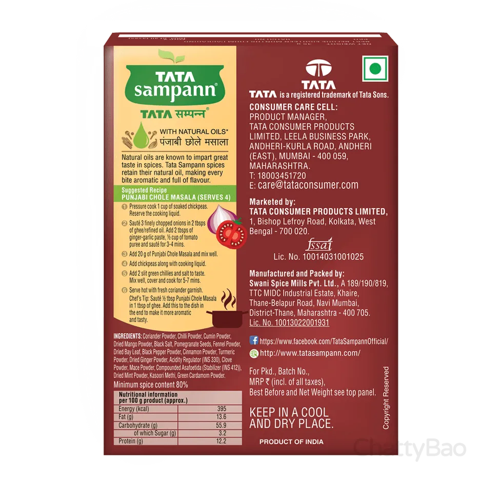 Tata Sampann Chole Masala 45 g view 2