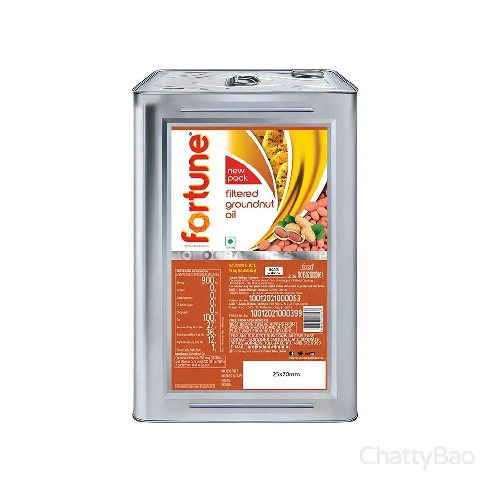 Fortune Filtered Groundnut Oil Tin 15 L view 2