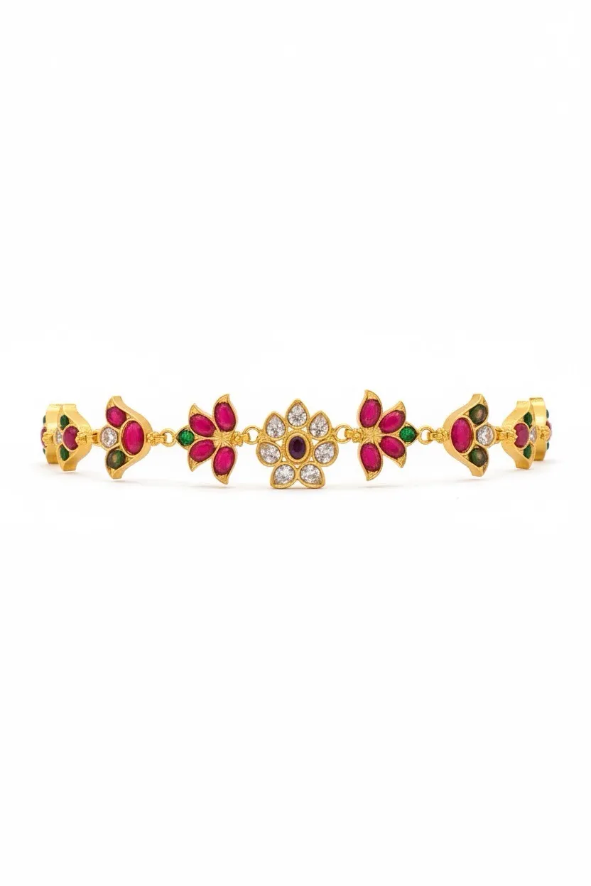 Ruby & Emerald Temple Bracelet view 2