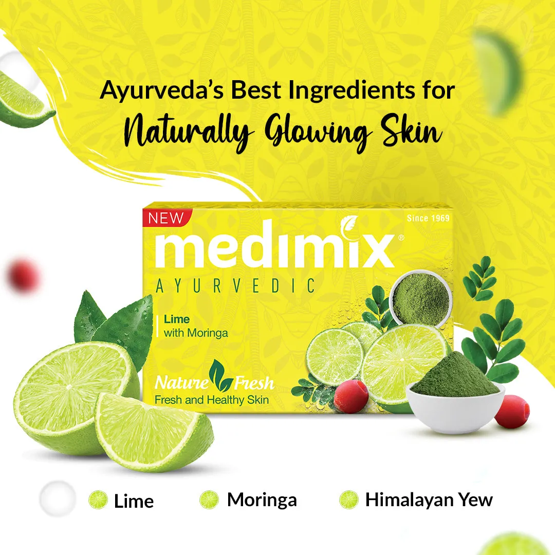 Medimix Ayurvedic Lime Soap (Pack of 4 x 100 g each) view 3