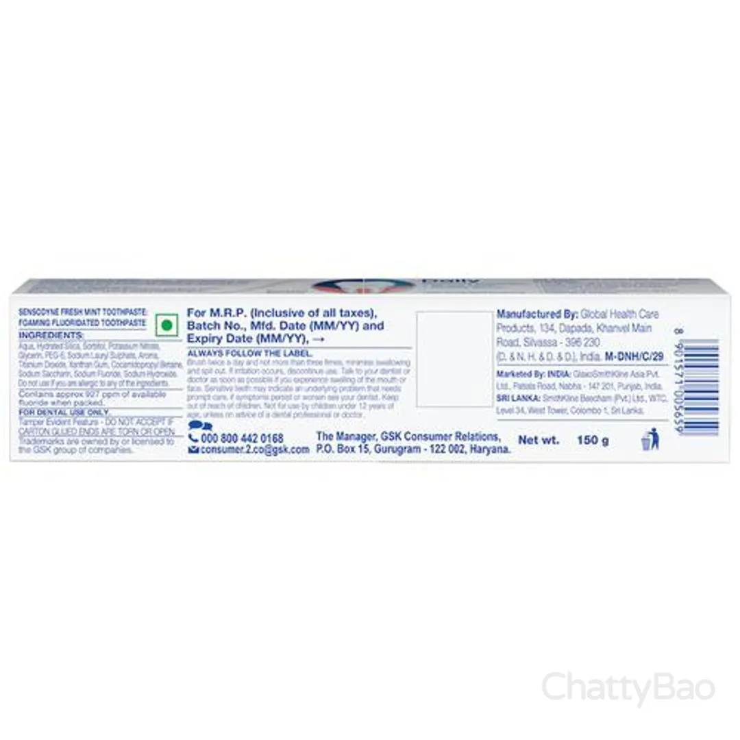 Sensodyne Toothpaste - Fresh Mint 150 g view 3
