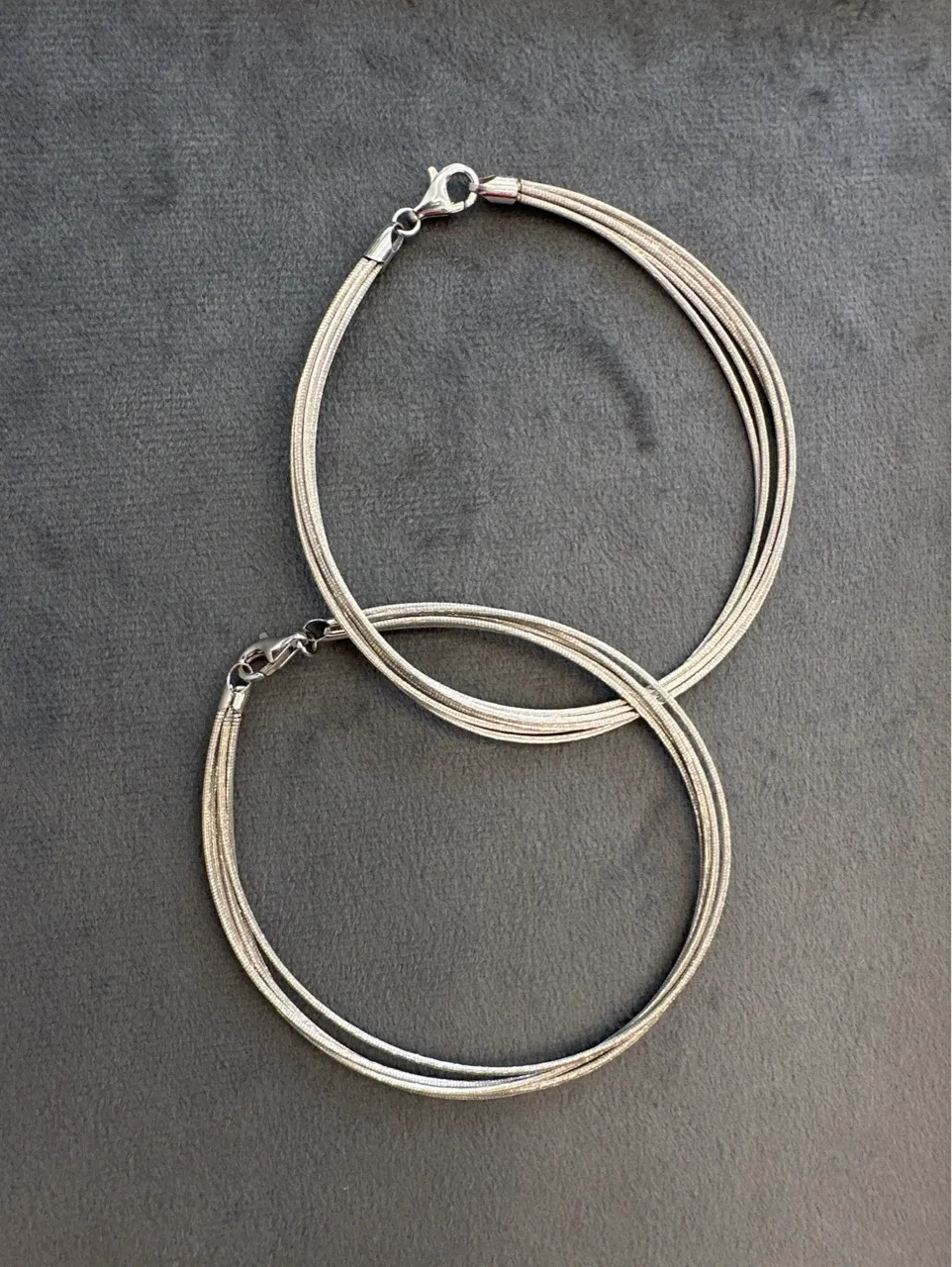 Silver Multi-Strand Anklets view 3