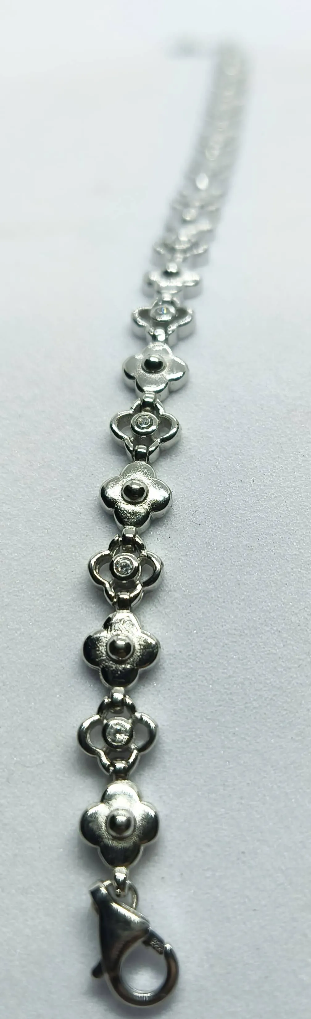 Silver Floral Bracelet (AVSBR-036) view 4